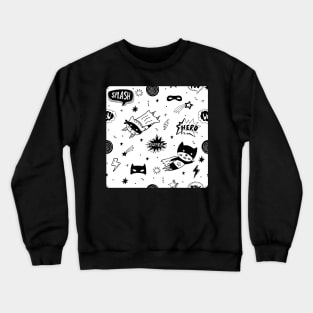 Super Hero Seamless pattern. Crewneck Sweatshirt